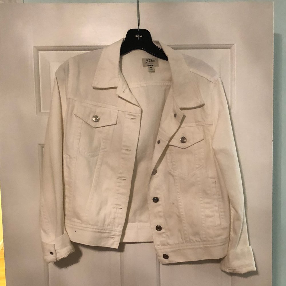 J. Crew White Denim Jacket